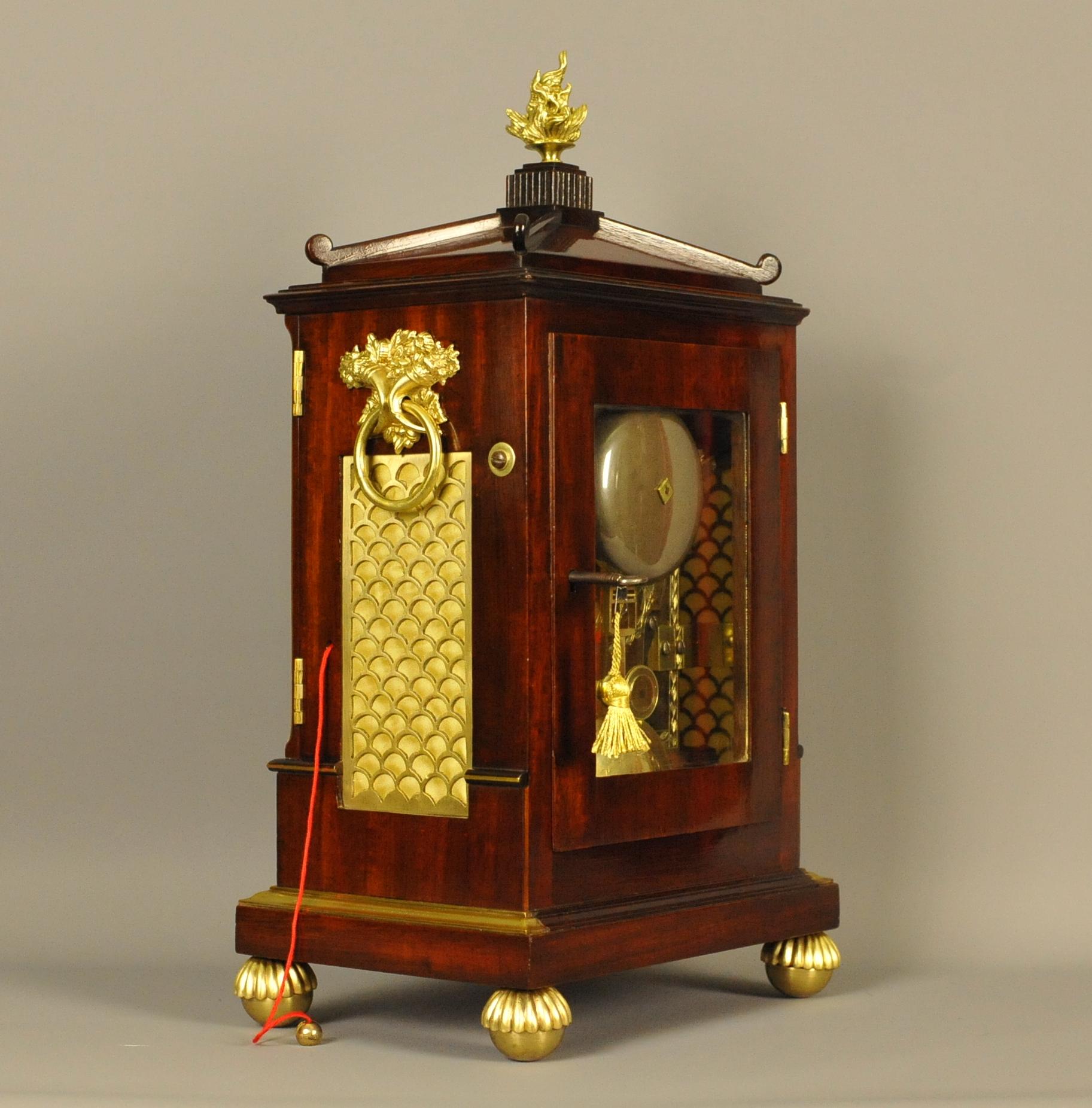 Fine Inlaid Mahogany Fusee Bracket Clock, Howden , Edinburgh In Good Condition For Sale In Chesterfield, GB