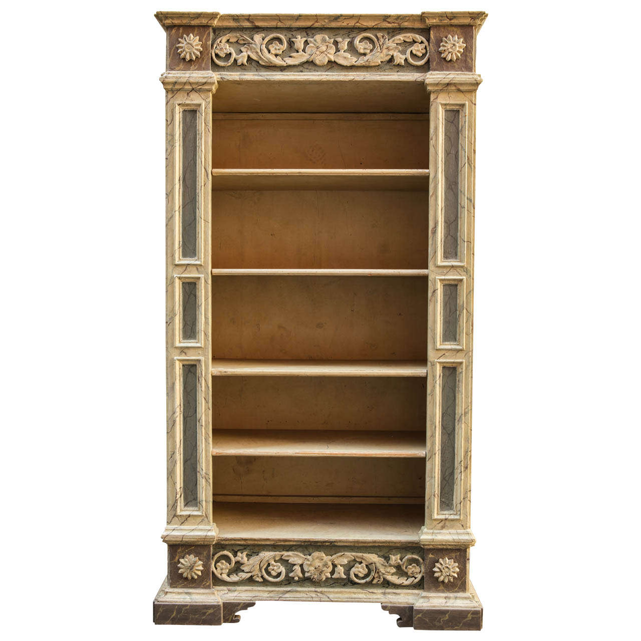 Fine Italian 18th Century Painted Bookcase For Sale