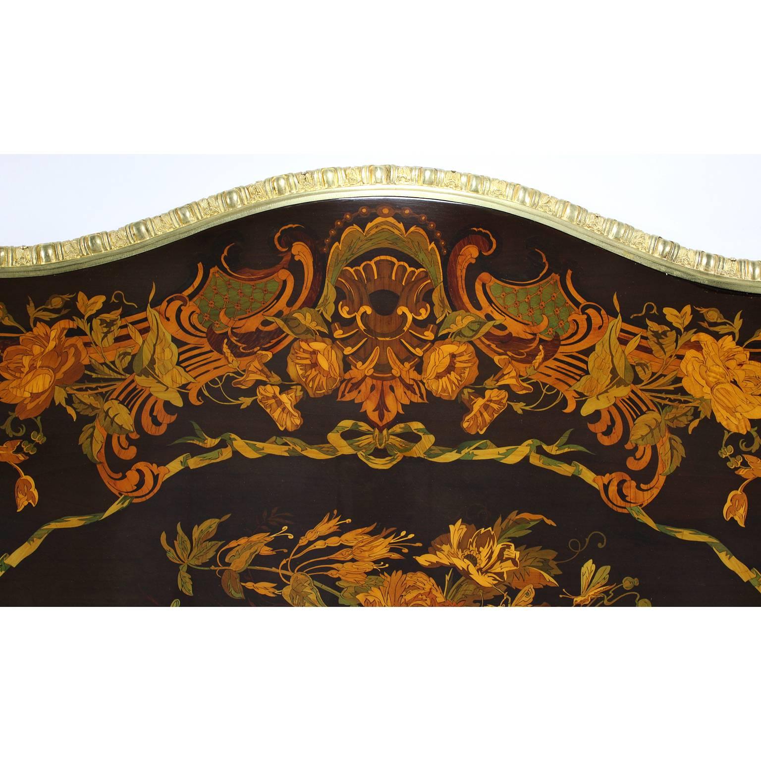 Fine Italian 19th Century Floral Marquetry and Gilt-Bronze Mounted Centre Table In Good Condition In Los Angeles, CA
