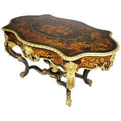 Fine Italian 19th Century Floral Marquetry and Gilt-Bronze Mounted Centre Table