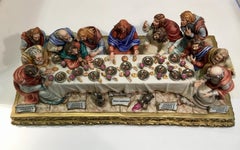 Fine Italian Capodimonte “The Last Supper" Museum Quality Porcelain by Cortese