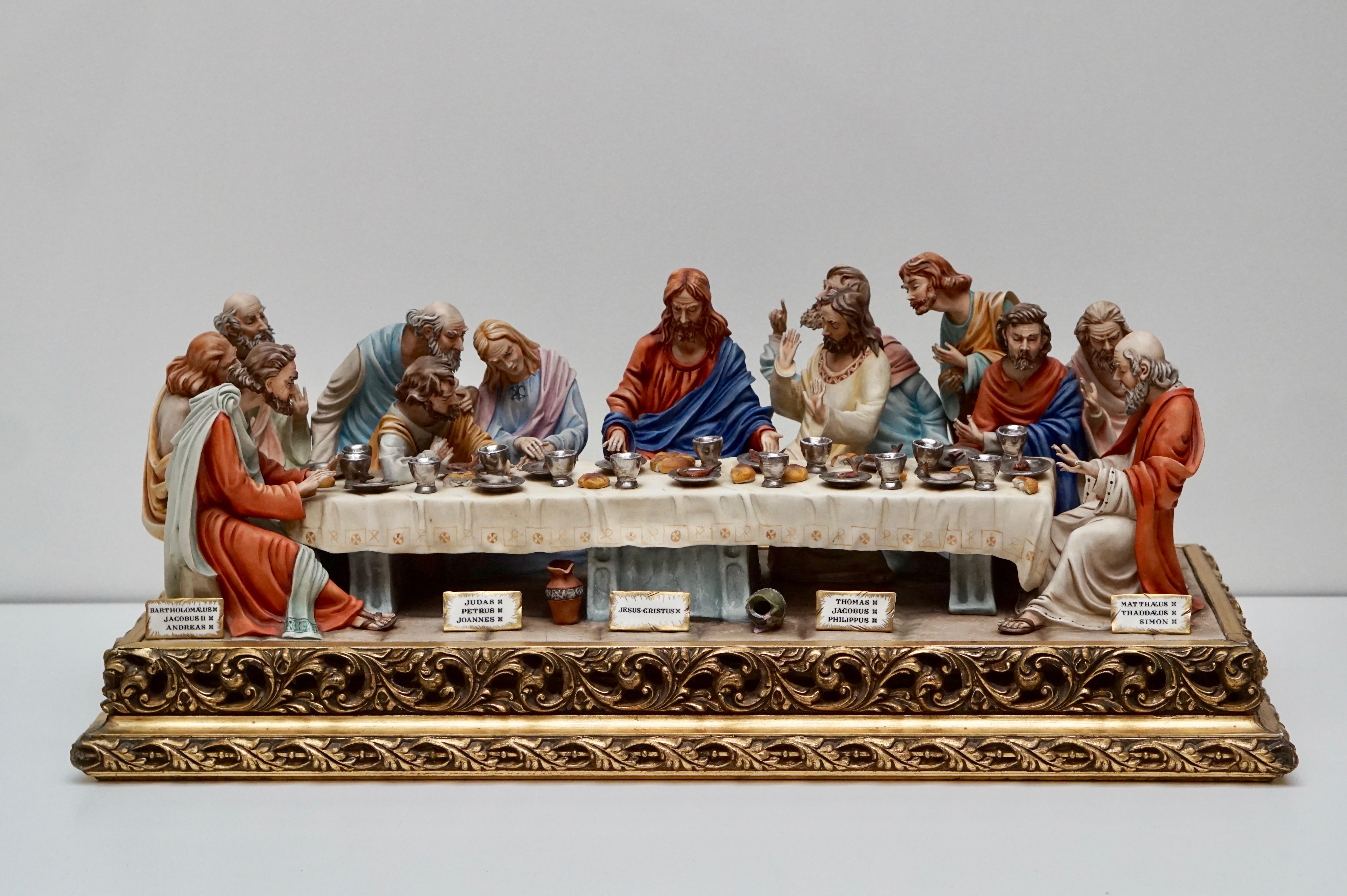 “The Last Supper” is a limited edition, handmade and hand painted, collectible Capodimonte Italian porcelain by Italian artist, Germano Cortese. 