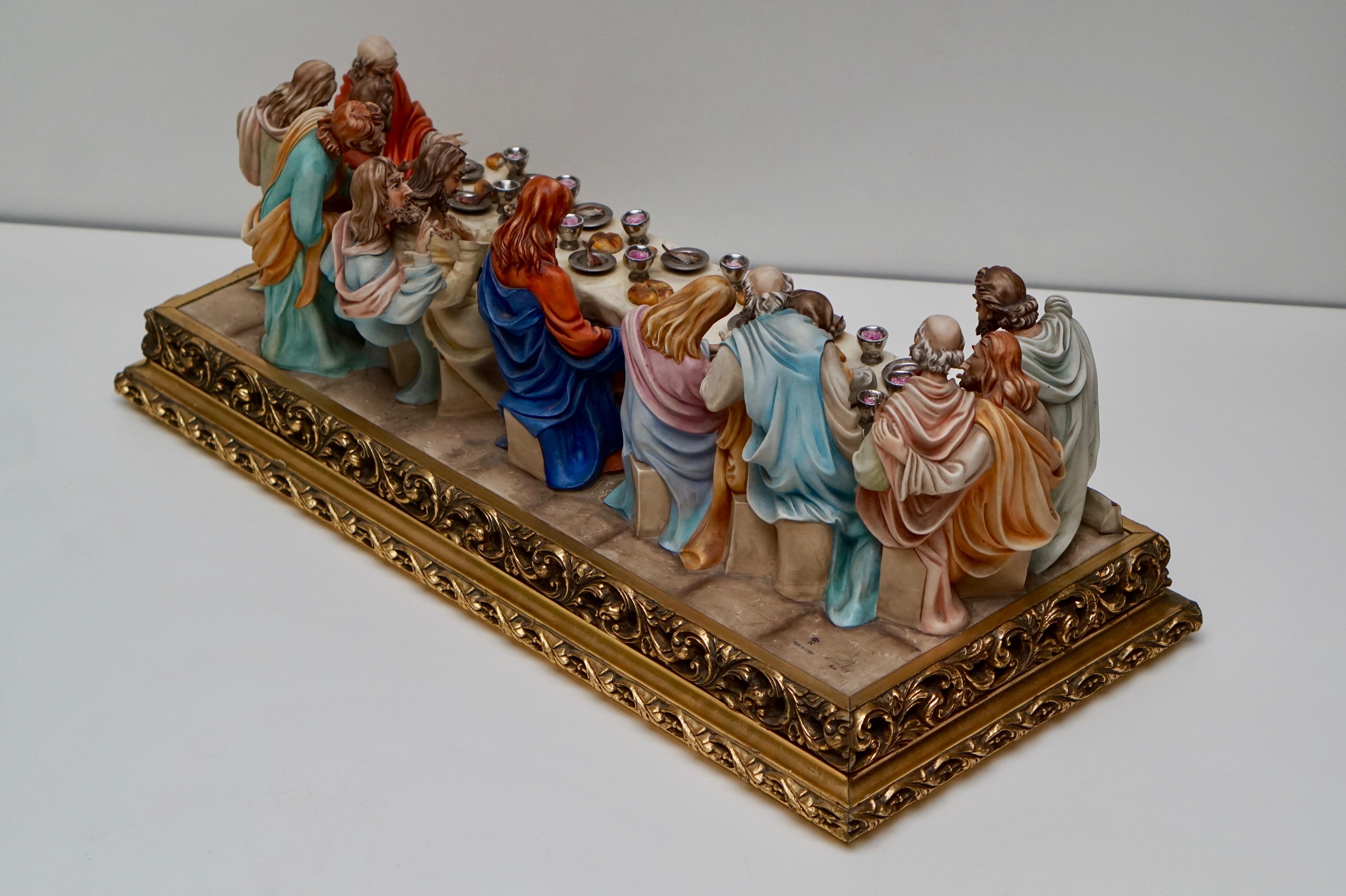 Mid-Century Modern Fine Italian Capodimonte “The Last Supper