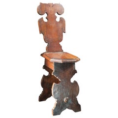 Fine Italian Carved Walnut Sgabelli