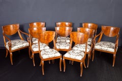 Fine Italian Dining Room Set of Eight Chairs and a Pair of Armchairs, 1790
