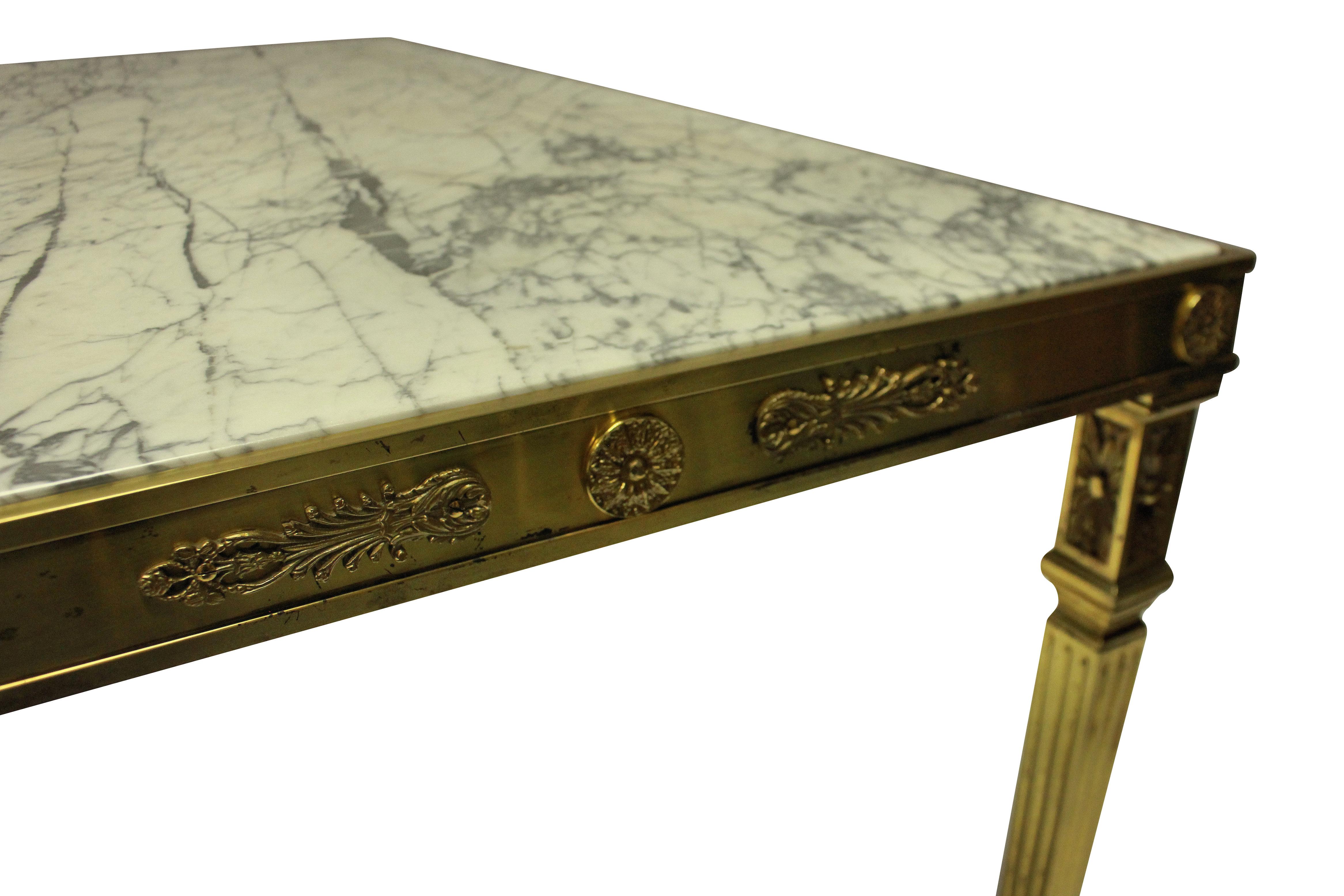 Late 19th Century Fine Italian Gilt Bronze Neoclassical Hall Table
