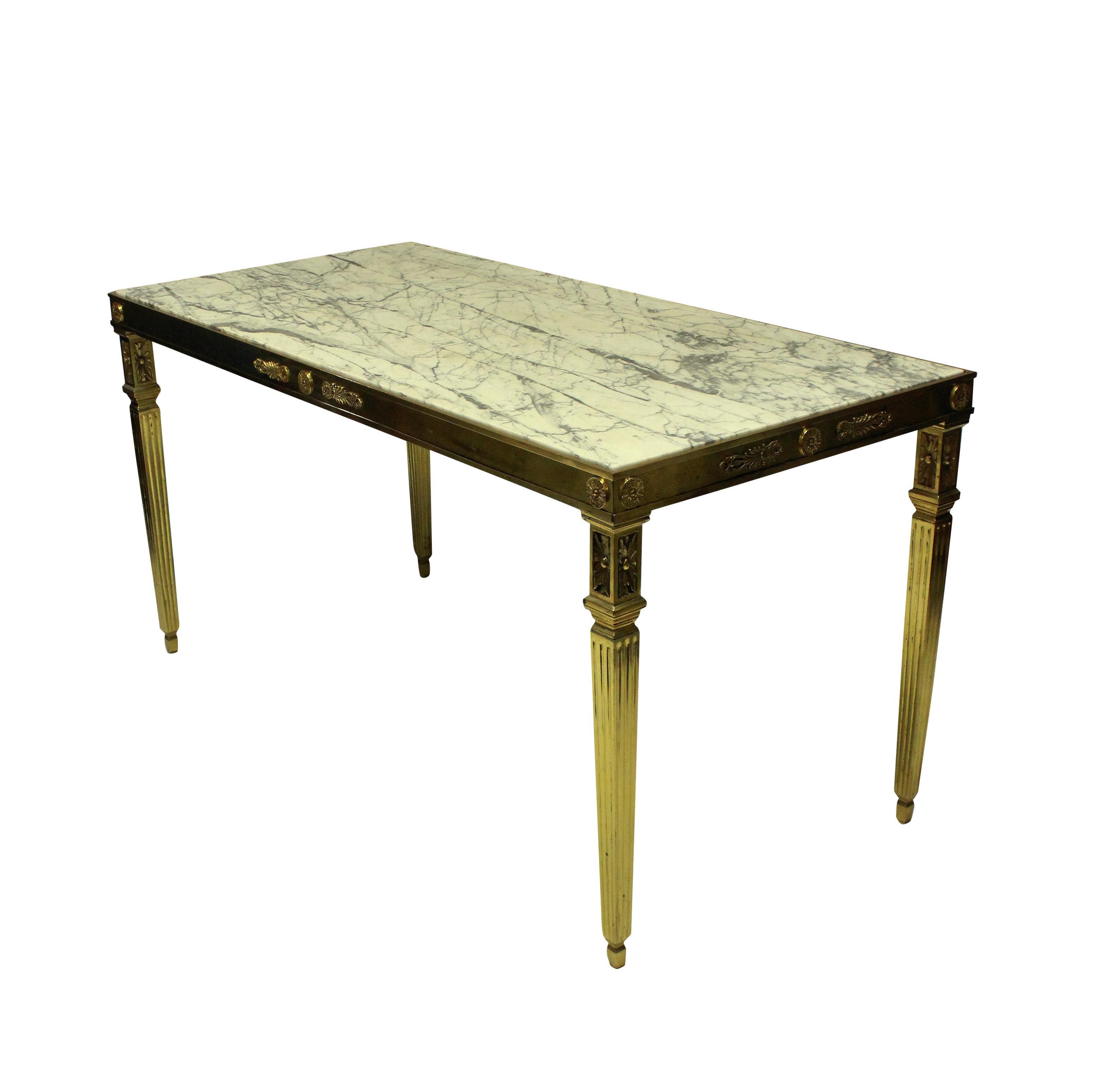 Fine Italian Gilt Bronze Neoclassical Hall Table 3