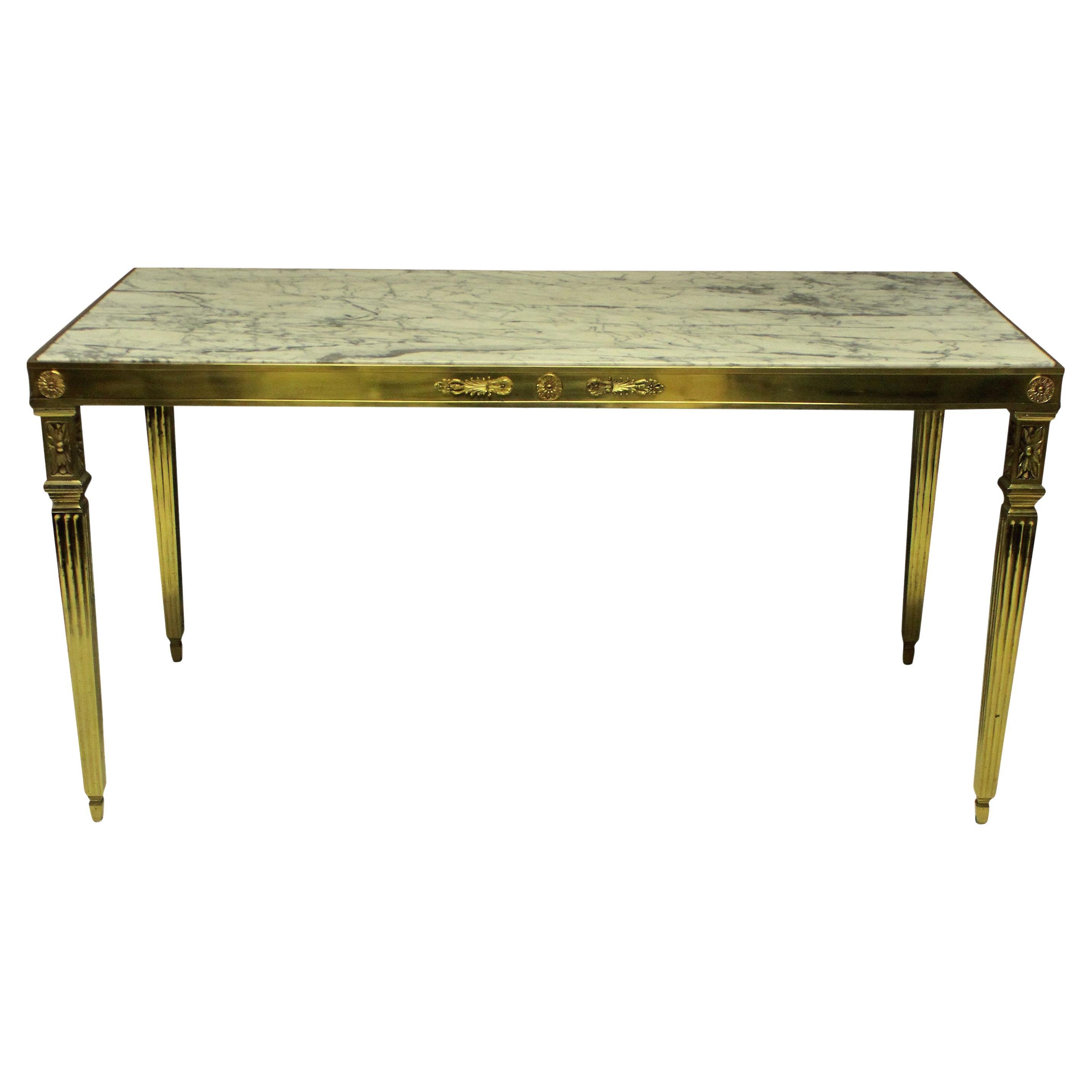 Fine Italian Gilt Bronze Neoclassical Hall Table