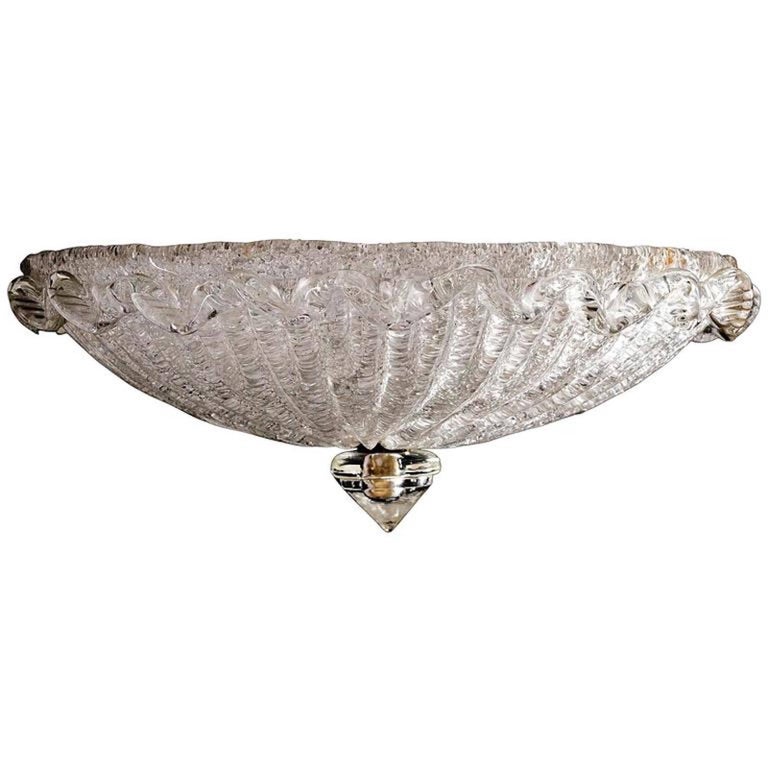Fine Italian Glass Ceiling Fixture by Barovier and Toso ...