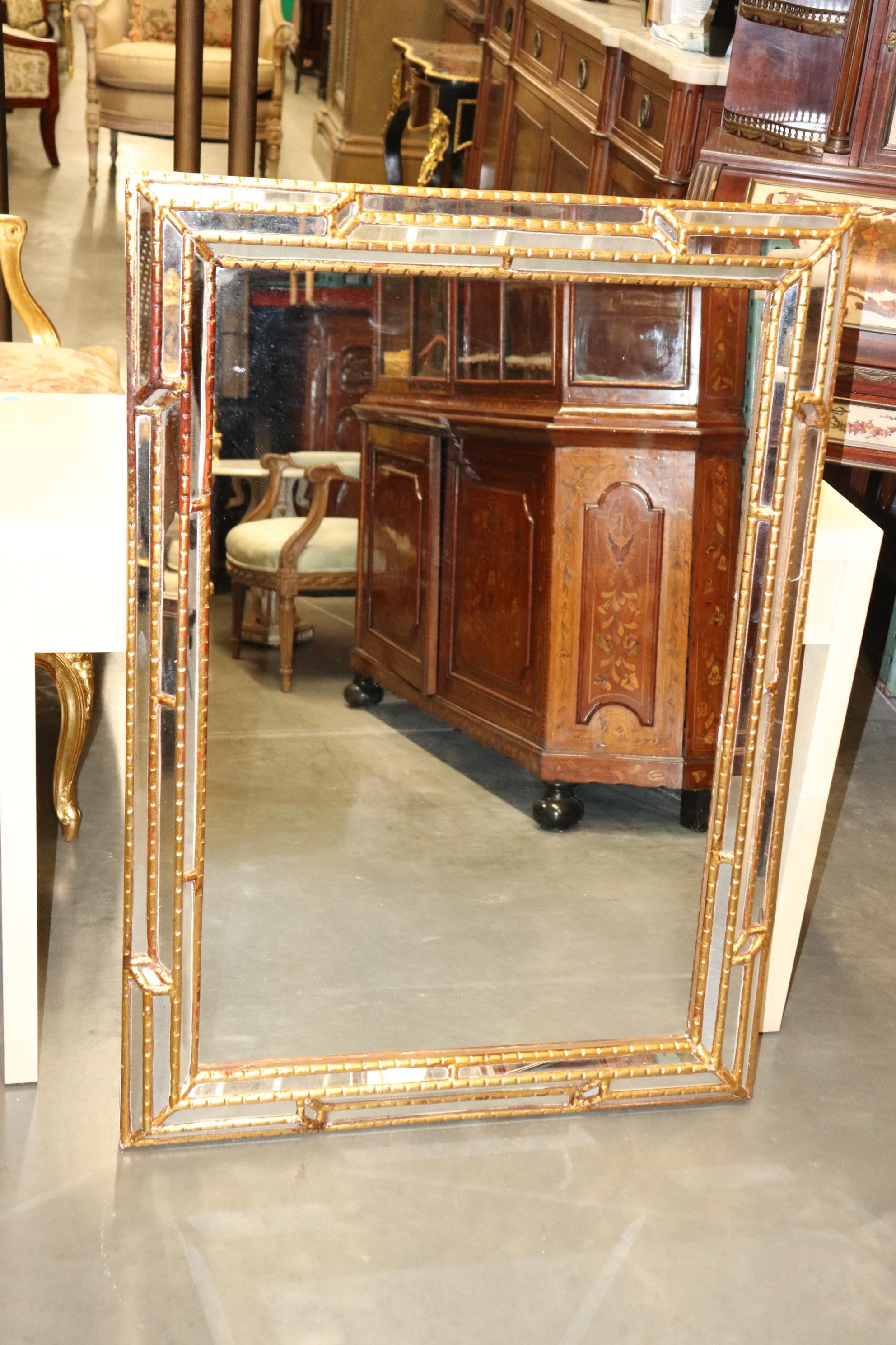 Fine Italian Made Multi-faceted Hollywood Regency Mirror Circa 1950 For Sale 2