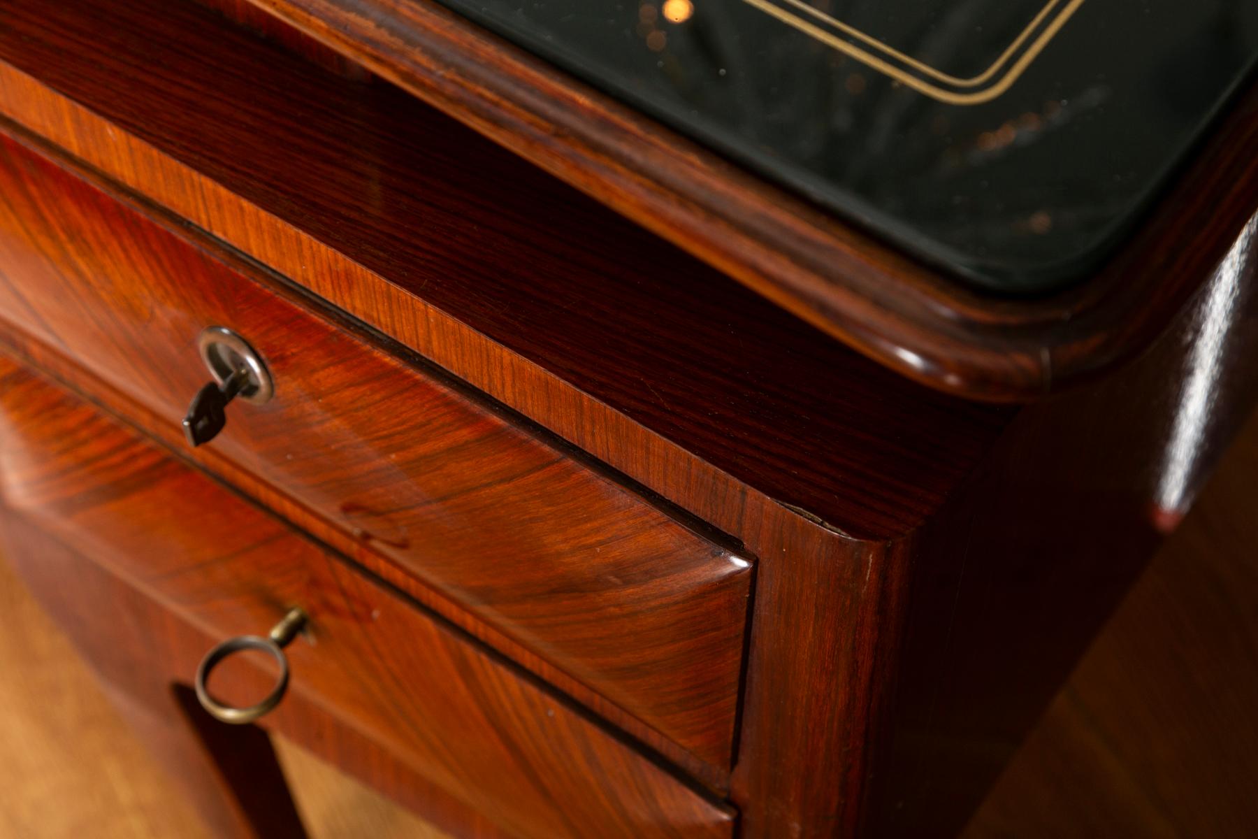 Fine Italian Mid Century Curved Executive Desk 7