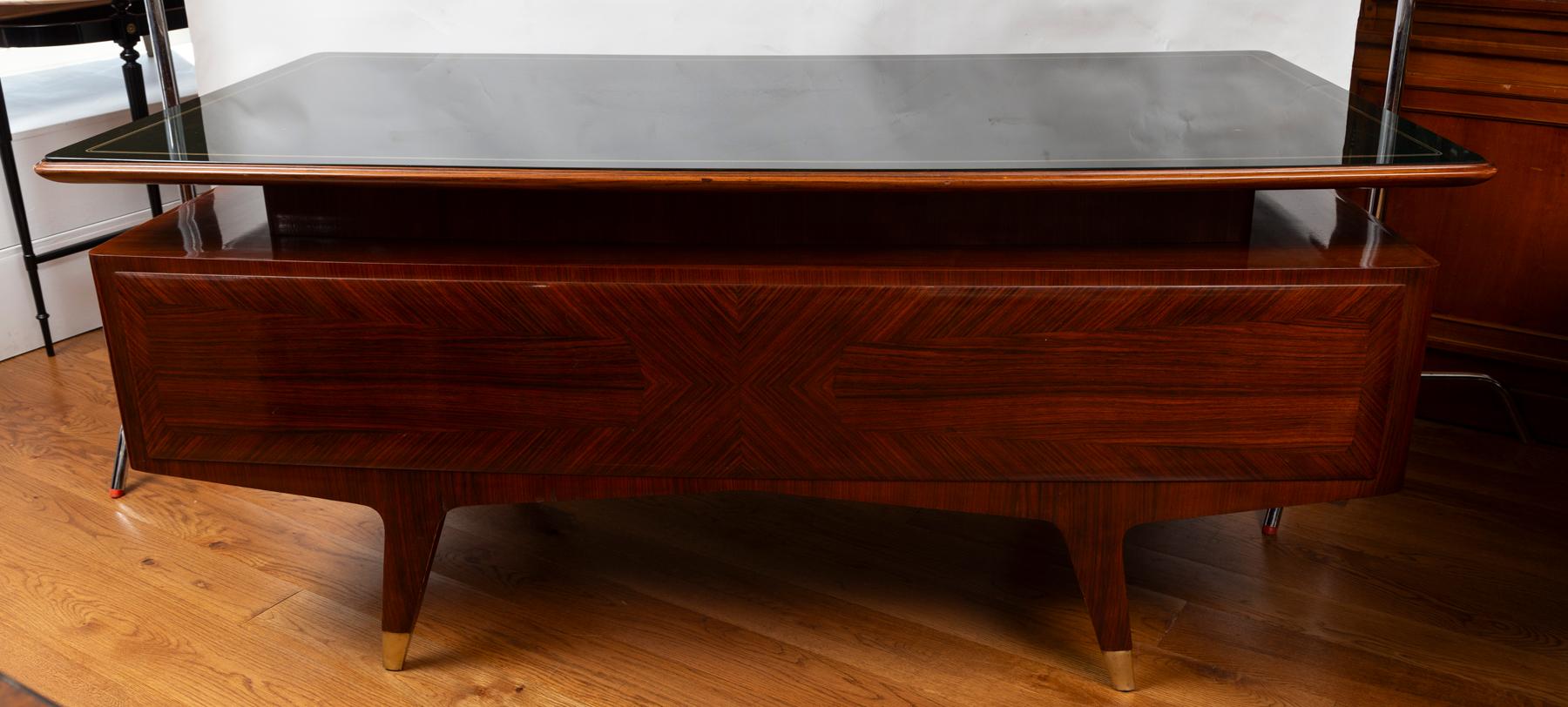 Mid-20th Century Fine Italian Mid Century Curved Executive Desk