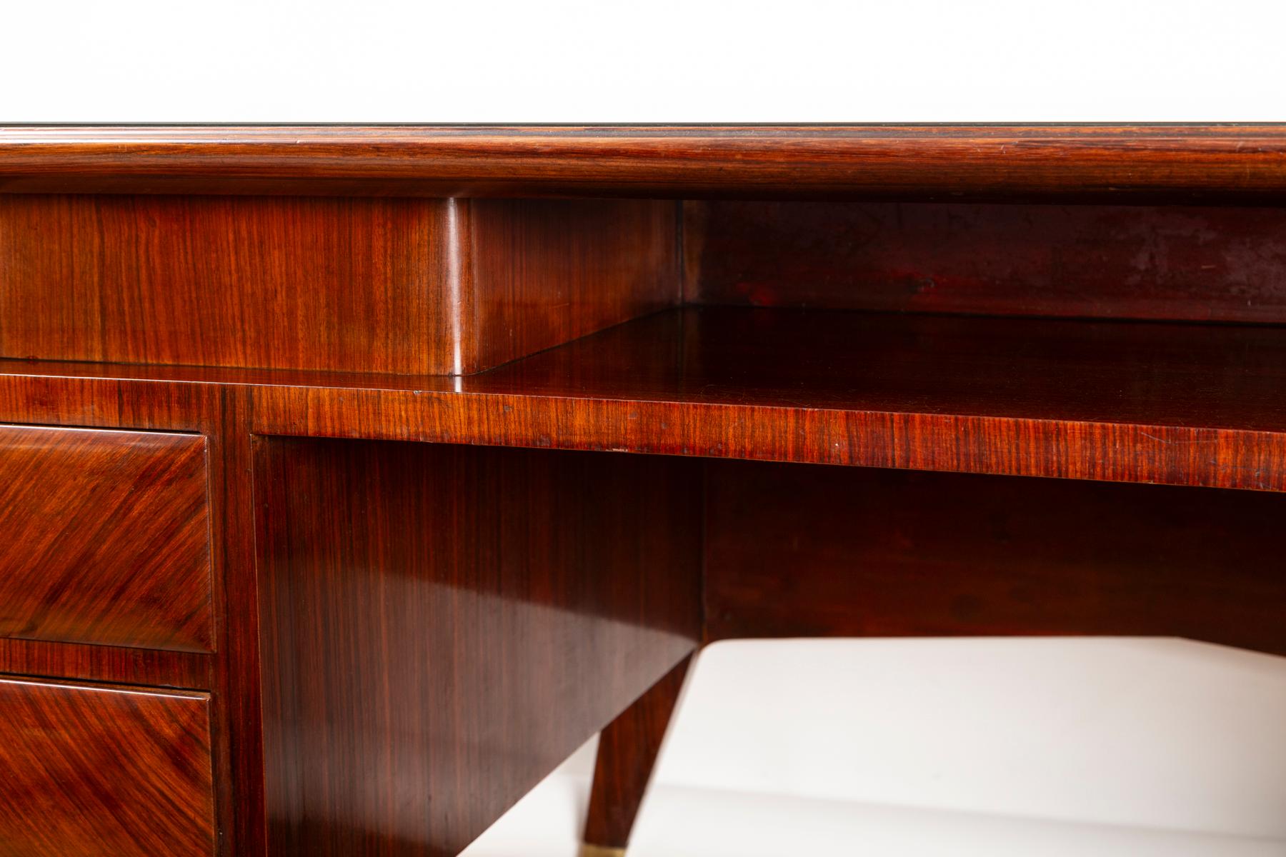 Fine Italian Mid Century Curved Executive Desk 1