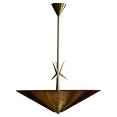 Fine Italian Mid Century Modern Brass Pendant