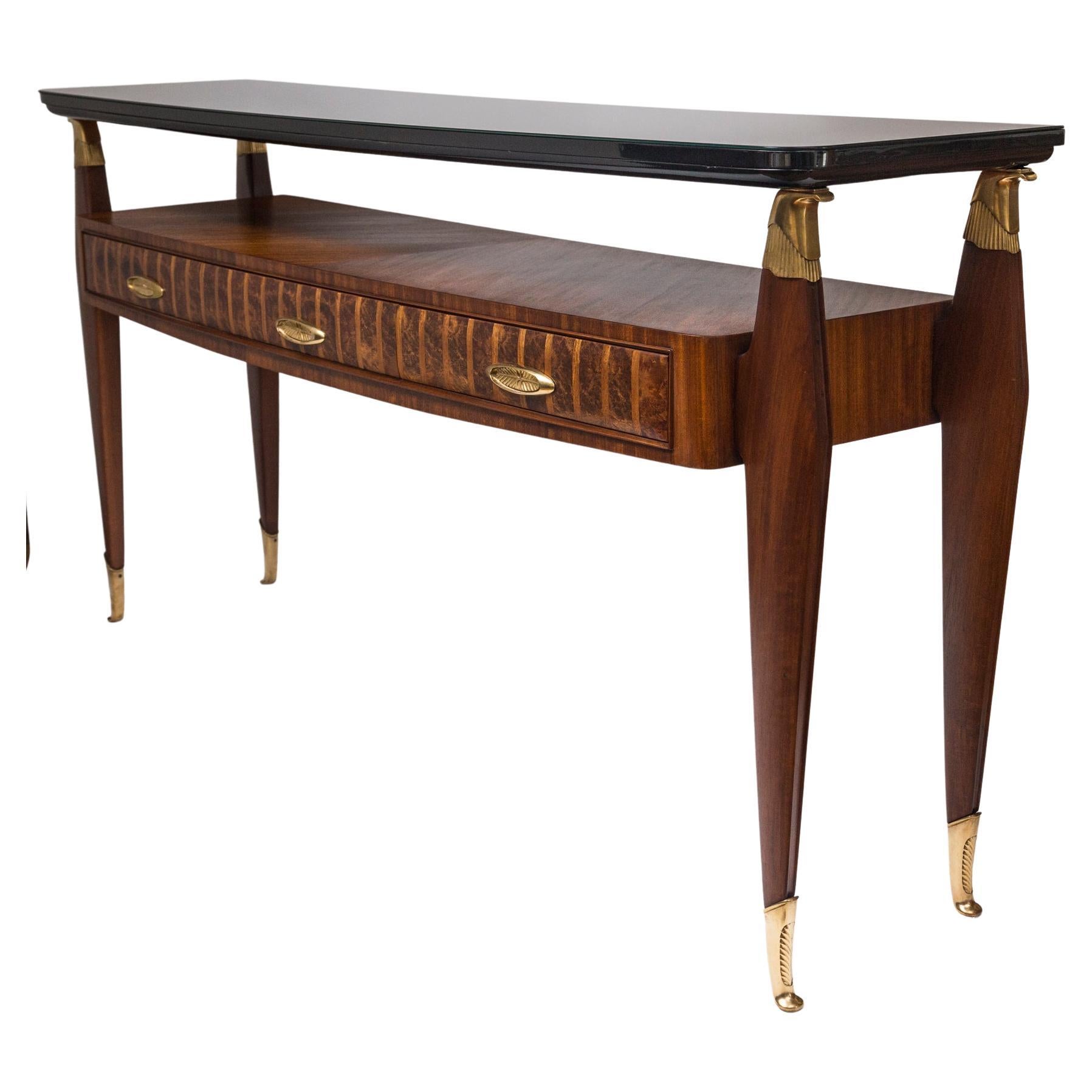Mid-Century Modern Fine Italian Mid Century Two-Tiered Eagle Console By Paolo Buffa For Sale