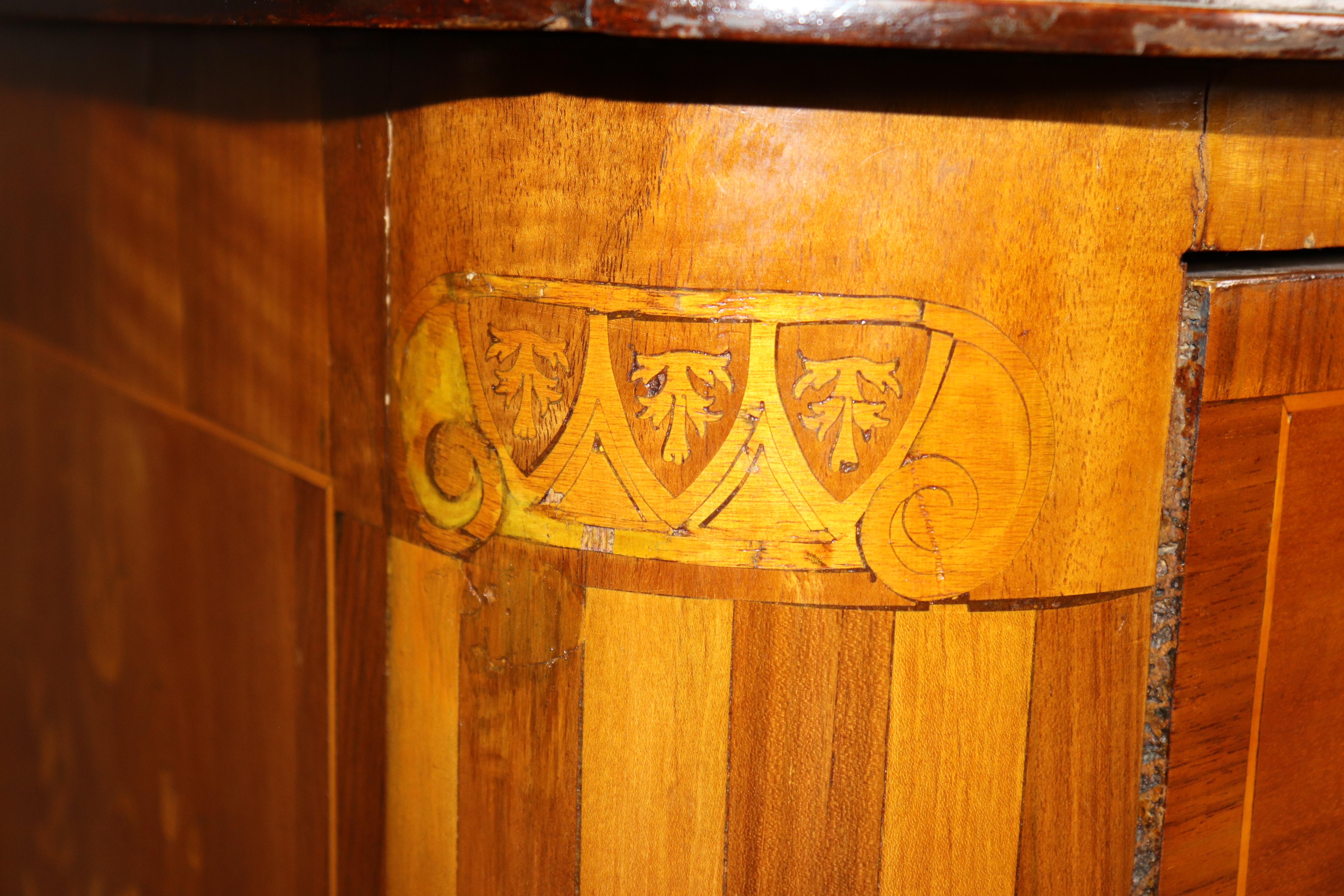 Fine Italian Mixed Woods Marquetry Inlaid 19th Century Commode For Sale 8