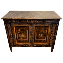 Fine Italian Neoclassical Painted Two-Door Commode