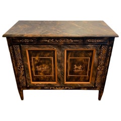 Fine Italian Neoclassical Painted Two-Door Commode