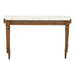 Fine Italian Neoclassical Style Marble Topped Console