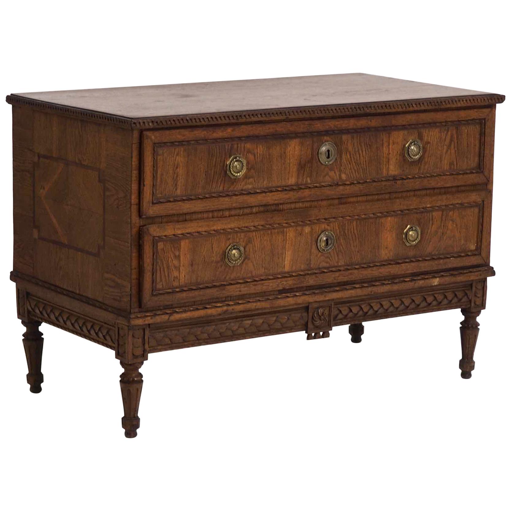 Fine Italian or French Louis Seize Chest in Fruitwood, 1790
