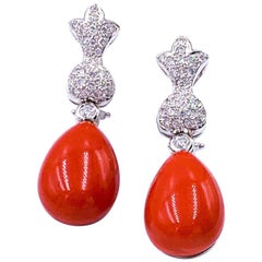 Fine Italian Oxblood Coral Earrings