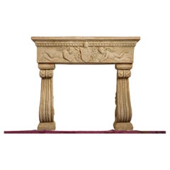 Repisa de chimenea de terracota italiana de principios del siglo XX