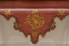 Tavolo da console finemente intagliato e decorato in stile italiano