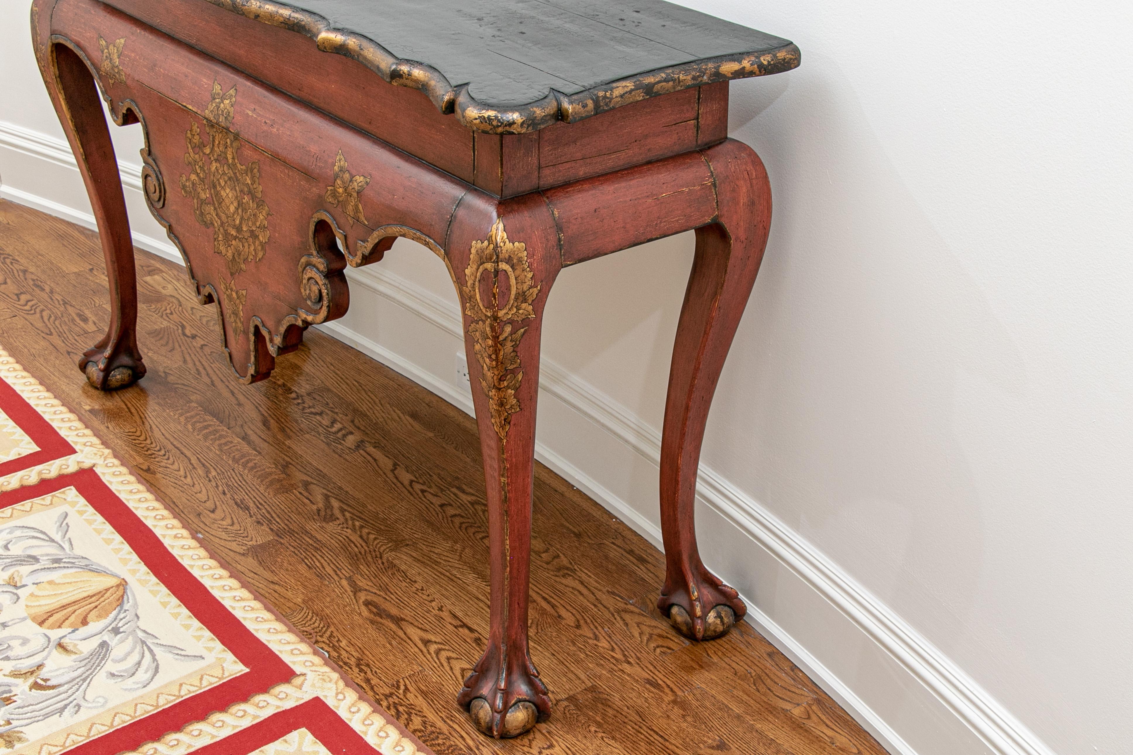 Fine Italianate Carved and Decorated Console Table 1