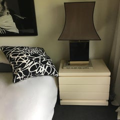 Fine Ivory Lacquered Nightstands by Maison Jean Charles, France, 1975
