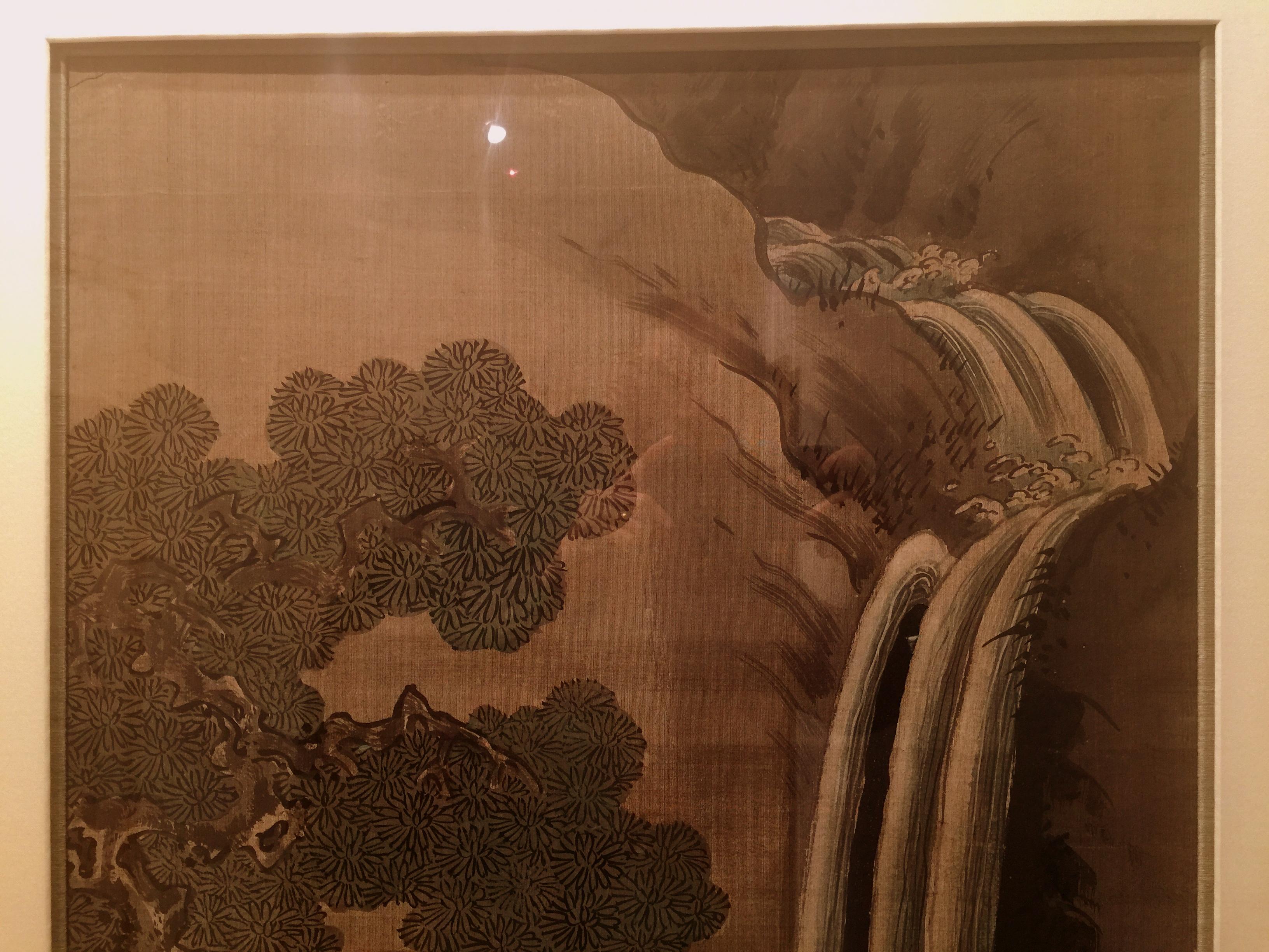 Fine Framed Japanese Brush Painting of Bodhisattva For Sale 1
