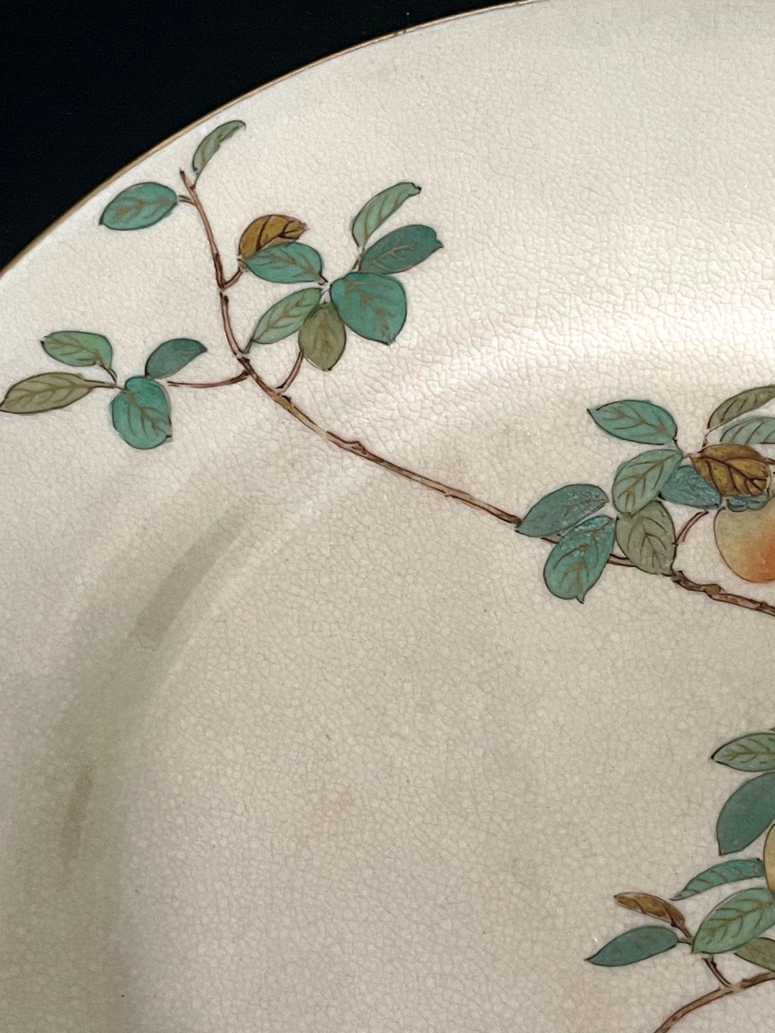Fine Japanese Ceramic Plate by Kinkozan for Yamanaka & Co. For Sale 5