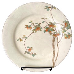 Antique Fine Japanese Ceramic Plate by Kinkozan for Yamanaka & Co.