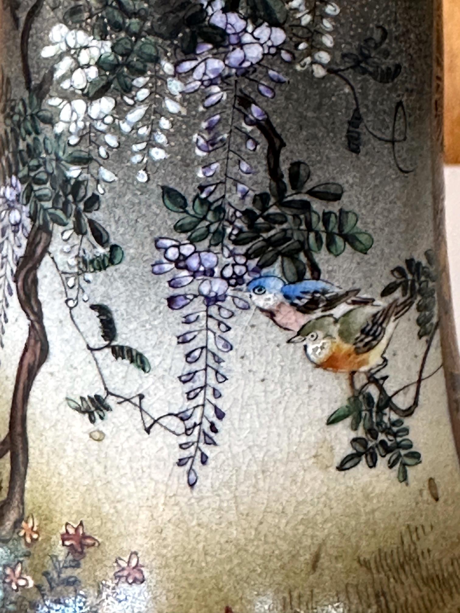 Vase en céramique fine japonaise Satsuma de Kinkozan  en vente 4