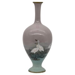 Feine japanische Vase aus Cloisonné-Email und Musen, zugeschrieben Namikawa Sosuke