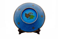 Fine Japanese Cloisonné Enamel Charger Peonies Birds Butterflies Goto Seizaburō