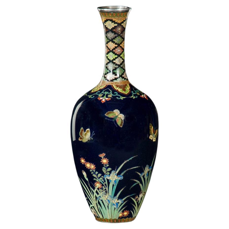Fine Japanese Cloisonne Enamel Vase – Namikawa Yasuyuki For Sale