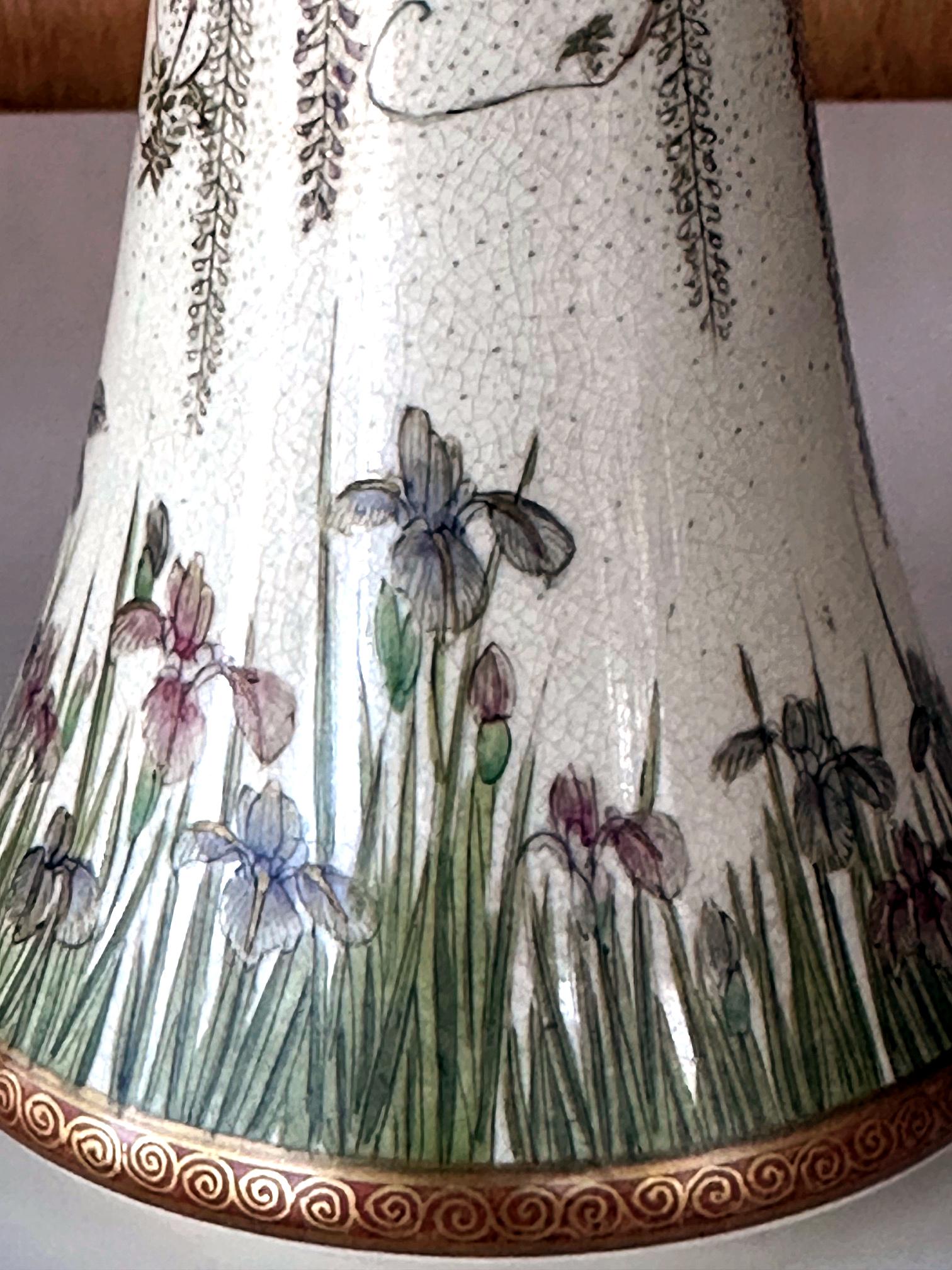 Feine japanische emaillierte Satsuma-Vase von Kinkozan aus der Meiji-Periode im Angebot 6