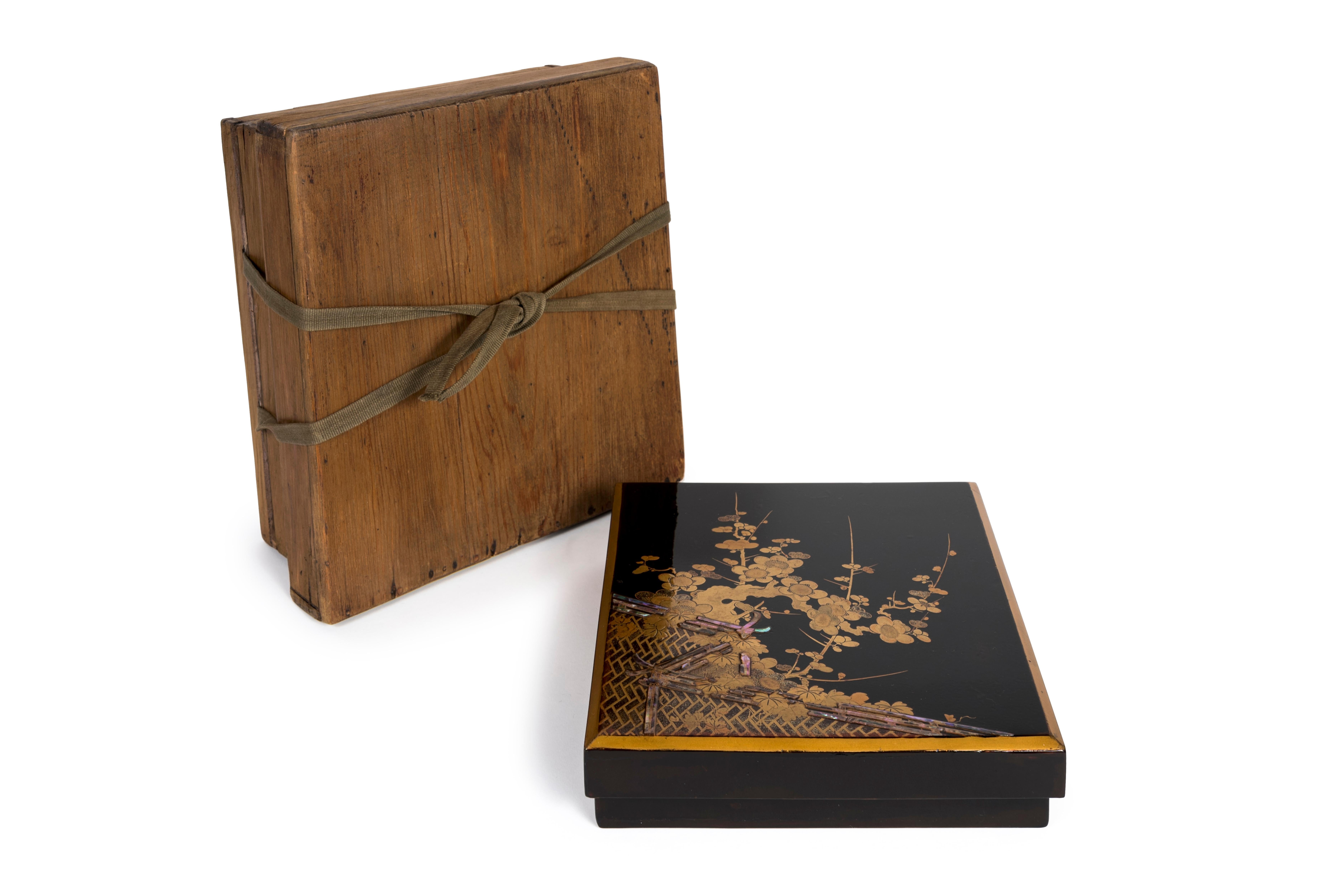 Fine Japanese Lacquer Suzuribako 'Inkstone Box' For Sale 3