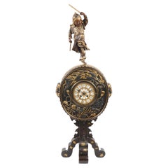 Horloge de cheminée japonaise en bronze Miyao