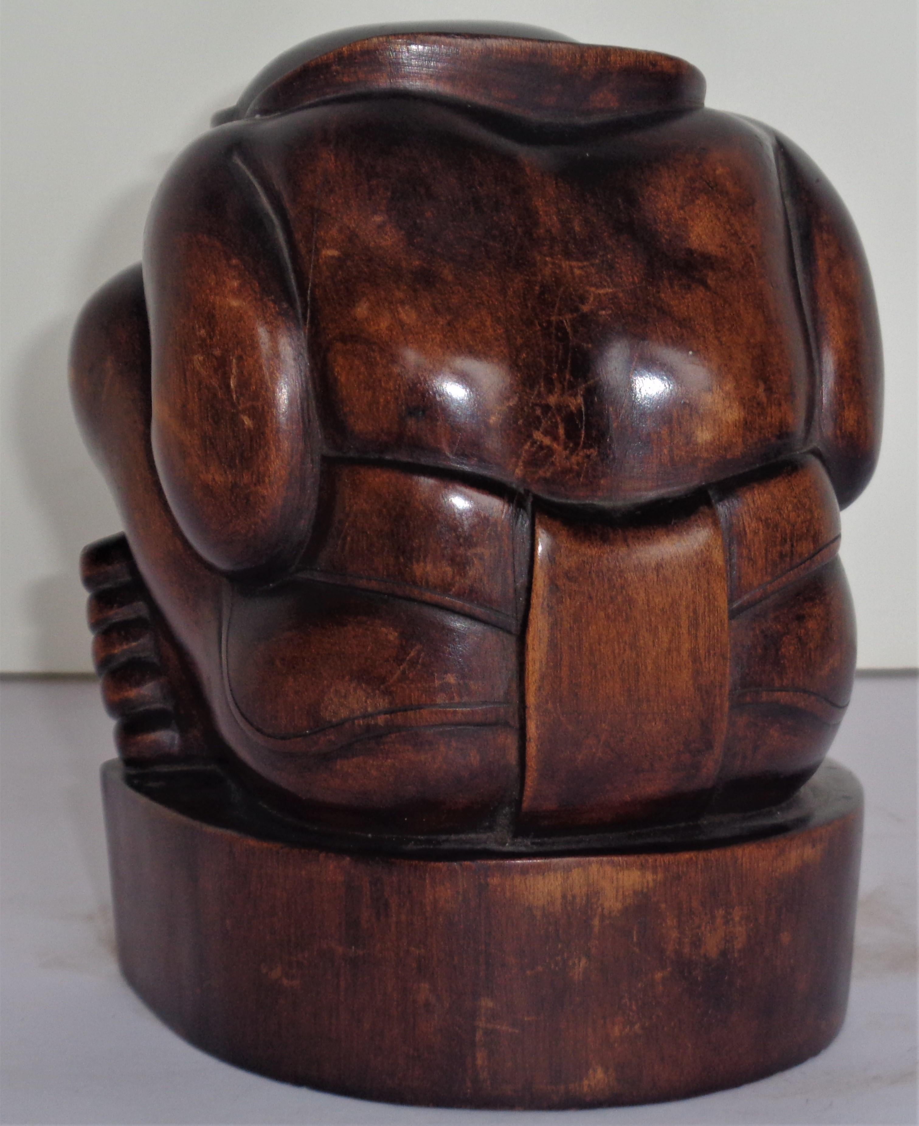  Japanese Wood Carving Sumo Wrestler, 1930-1940 4