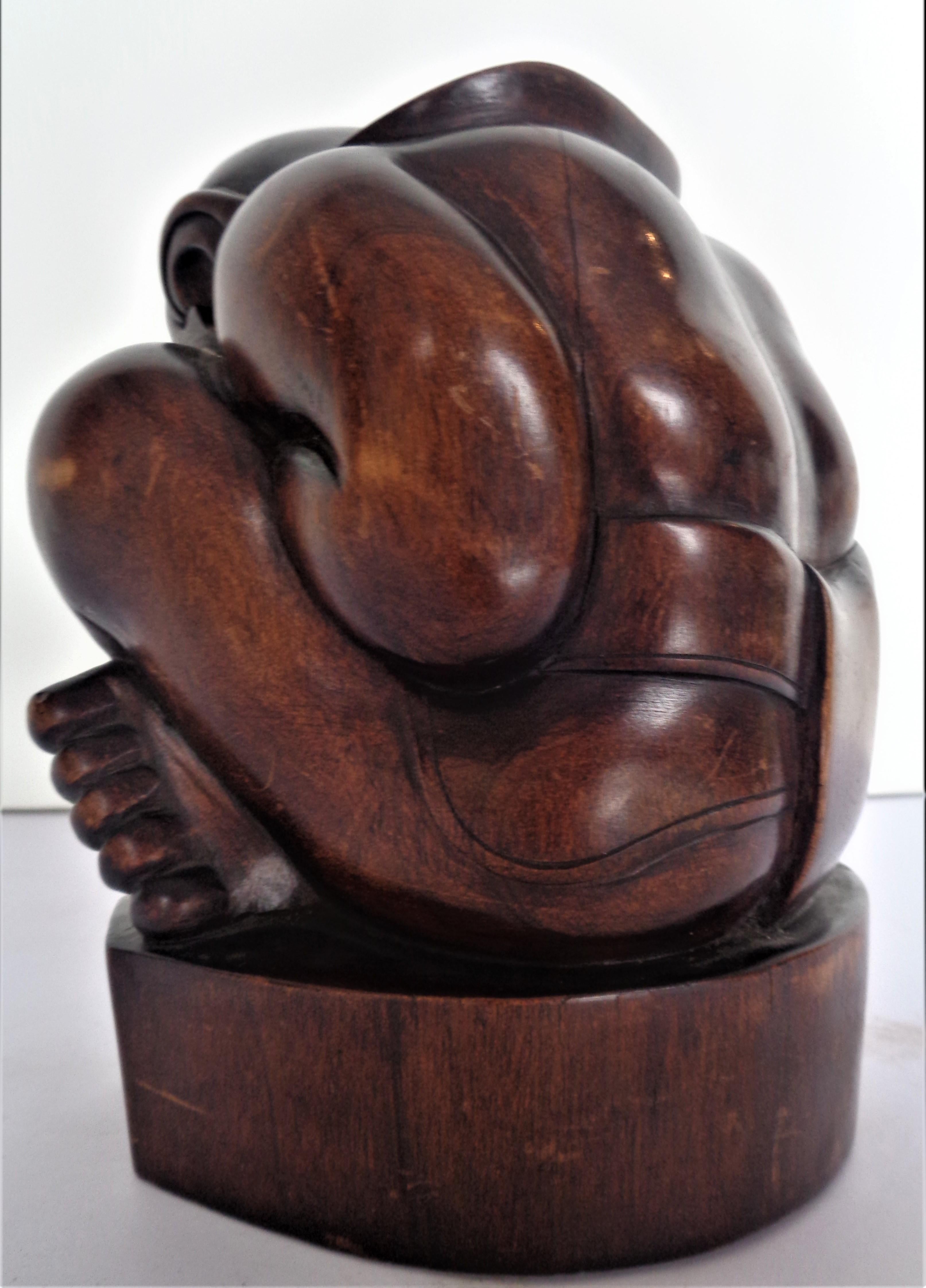  Japanese Wood Carving Sumo Wrestler, 1930-1940 5