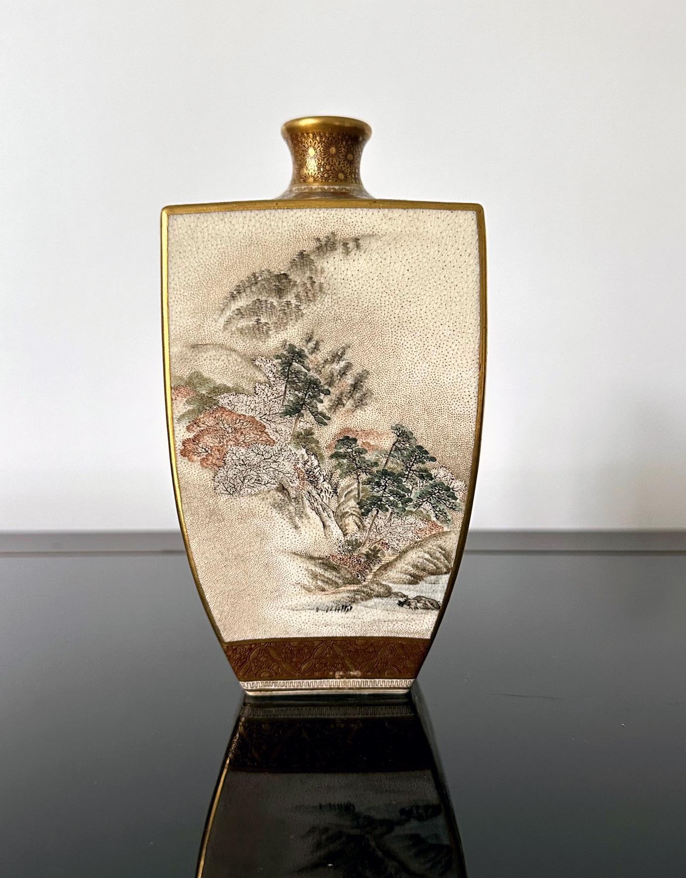 Late 19th Century Fine Japanese Satsuma Vase with Superb Decoration by Seikozan For Sale