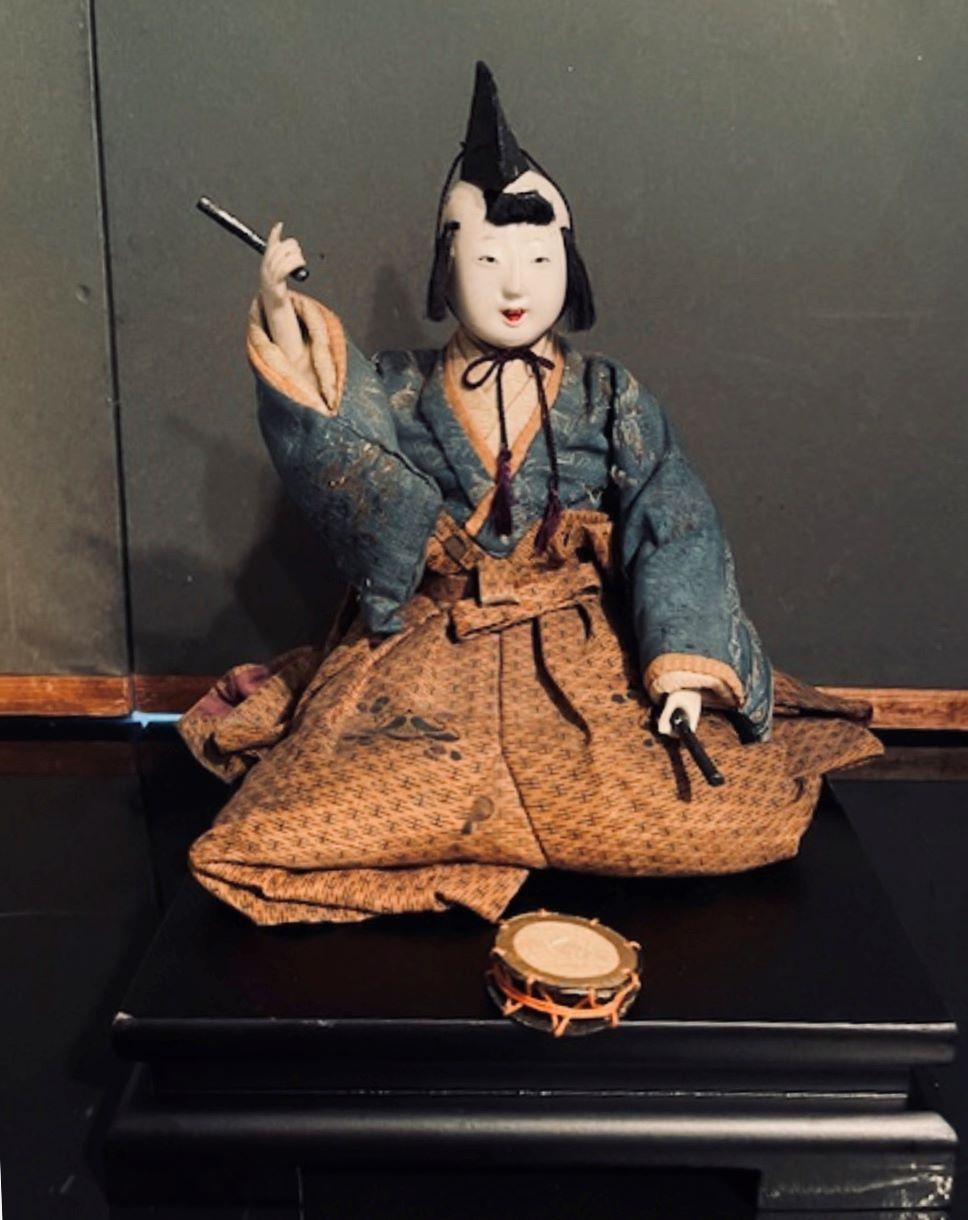 Soie Ensemble japonais de 5 musiciens de cour Ningyo