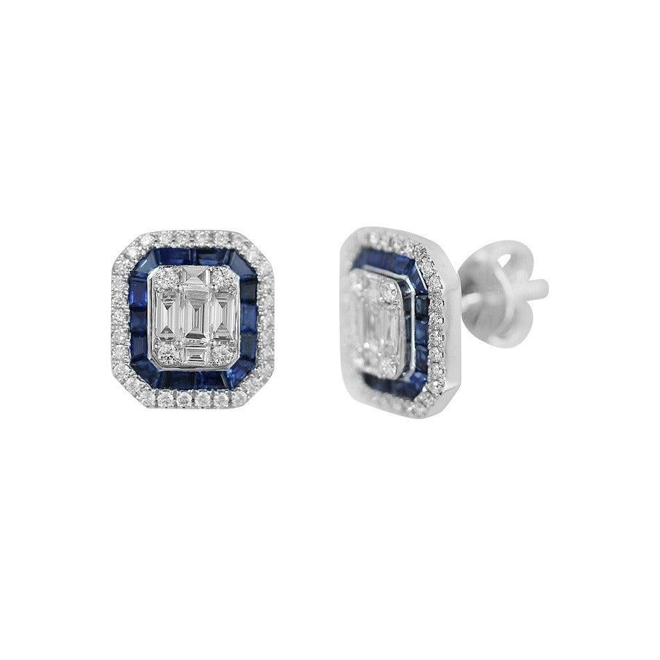 For Sale:  Fine Jewellery Blue Sapphire Diamond White Gold Ring 3