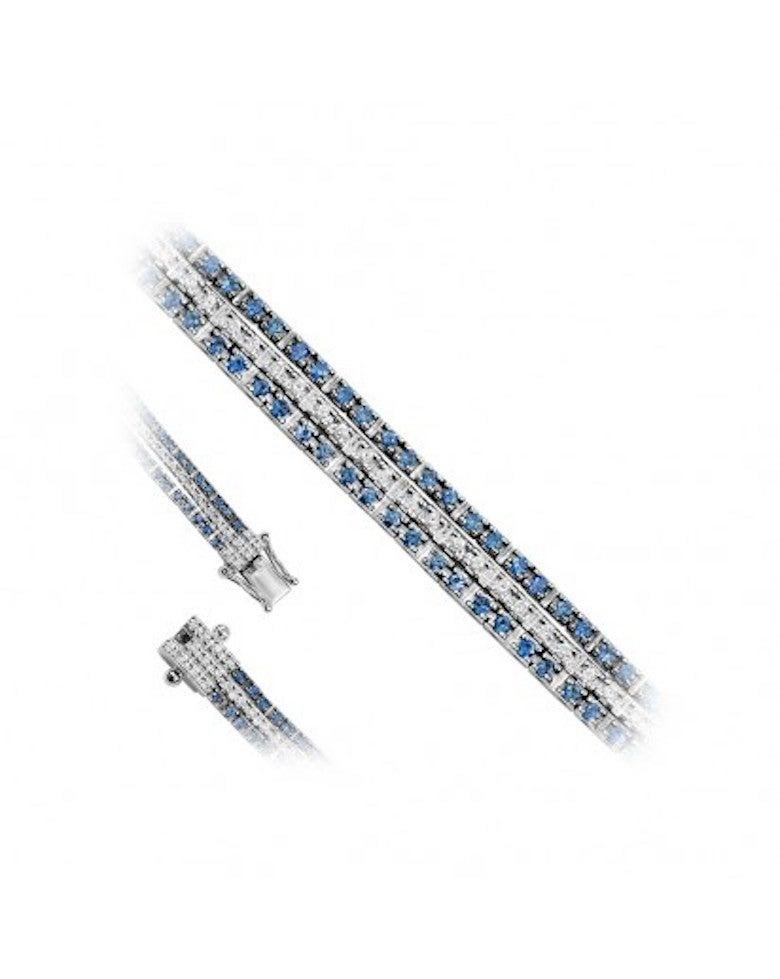 Bracelet Gold 14 K

Diamond 110-RND-0,59-G/VS1A
Sapphire 184-1,47ct

Weight 13.27 grams

With a heritage of ancient fine Swiss jewelry traditions, NATKINA is a Geneva based jewellery brand, which creates modern jewellery masterpieces suitable for