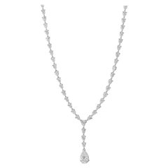 Gioielli SI/HI 7,27cts Diamante 14k Oro Bianco Solido Collana Y Regalo