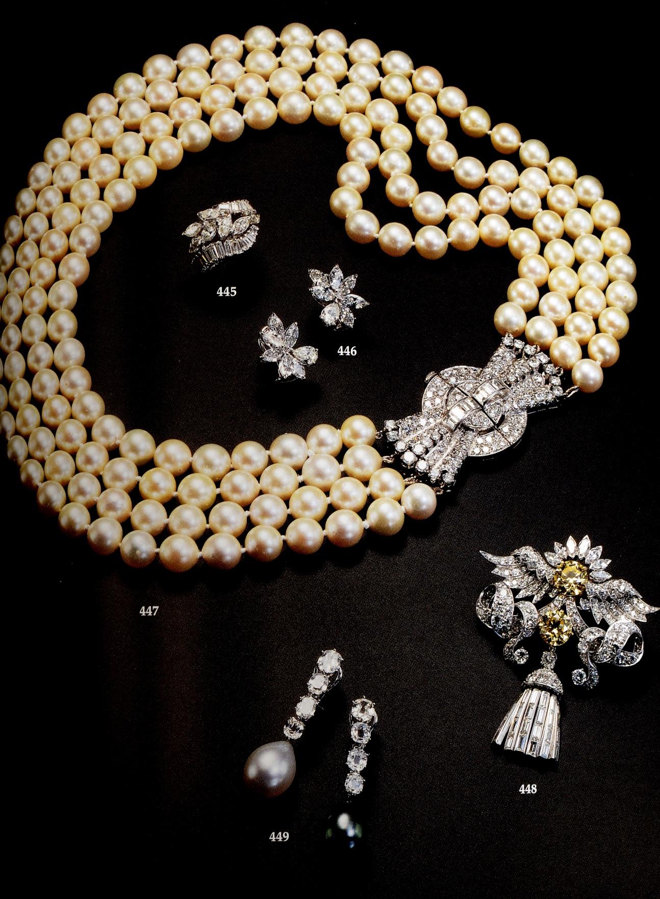Fine Jewels and Watches. Sotheby's Sale 7312, Los Angeles, May 4, 1999. Sotheby's, LA, 1999. First Edition soft cover. 208pp, 495 lots photographed in color, with results. Includes the Hutton Family Collection.
 