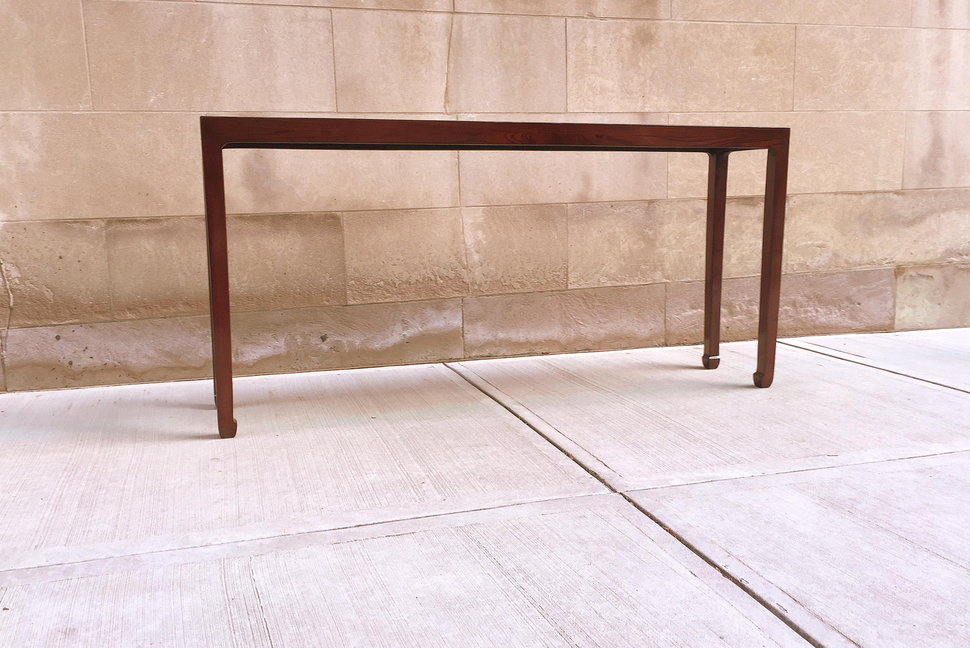 Fine Ju Mu Wood Console Table In Excellent Condition In Greenwich, CT