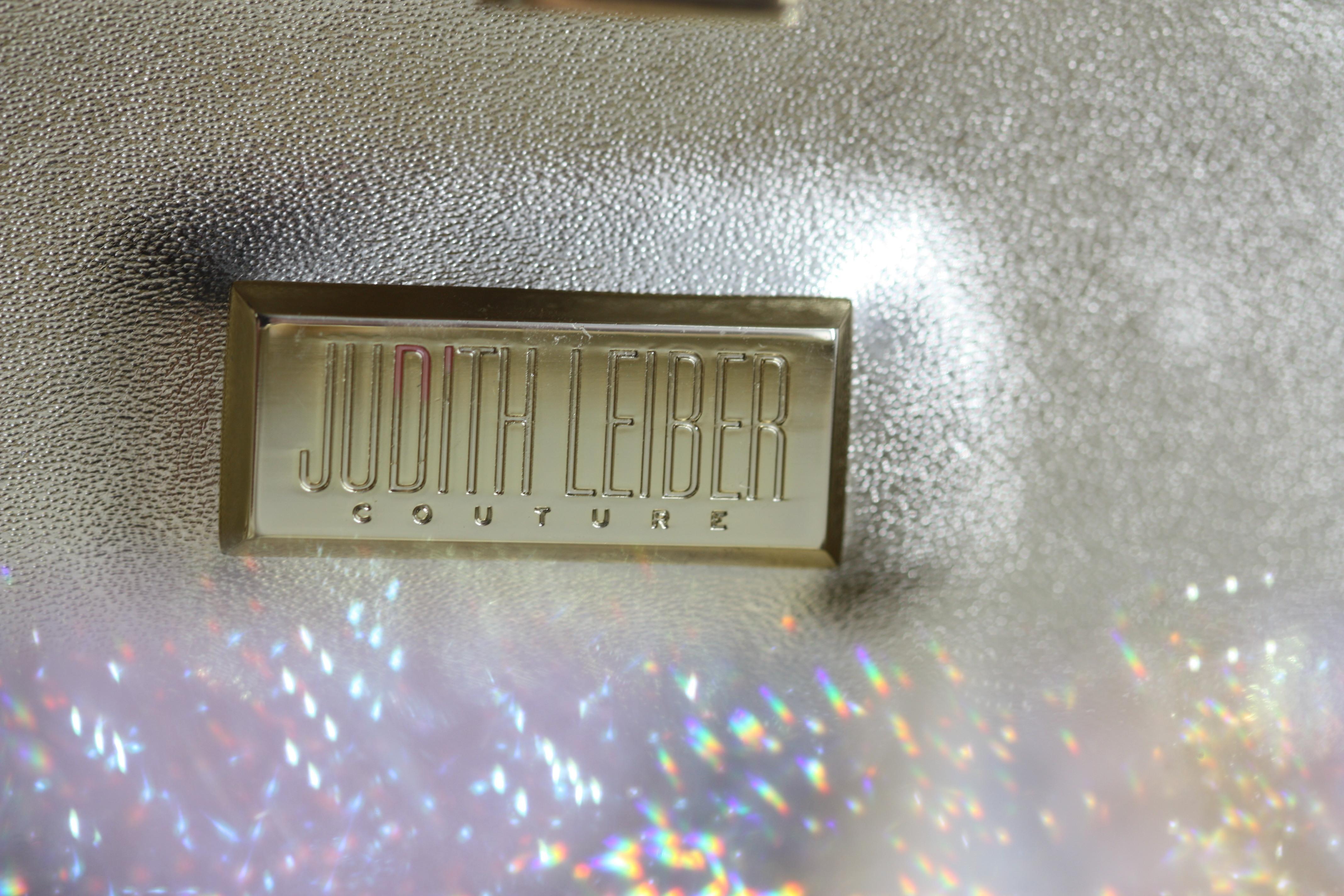 Gray Fine Judith Lieber Pearl and Crystal Clutch For Sale