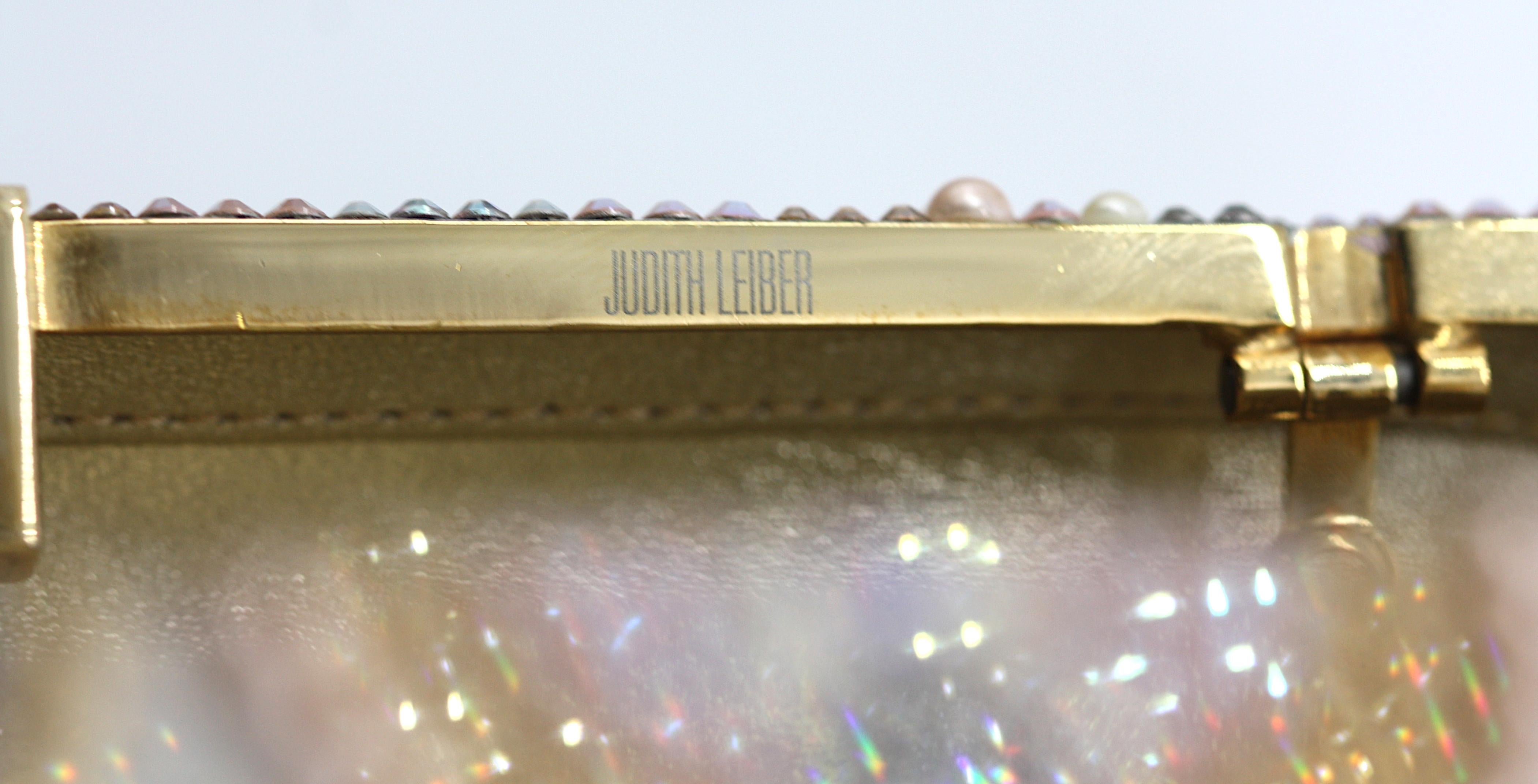 Fine Judith Lieber Pearl and Crystal Clutch For Sale 1